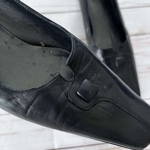 Stuart Weitzman Black Leather Pumps Women’s Size 10 - Picture 2 of 14